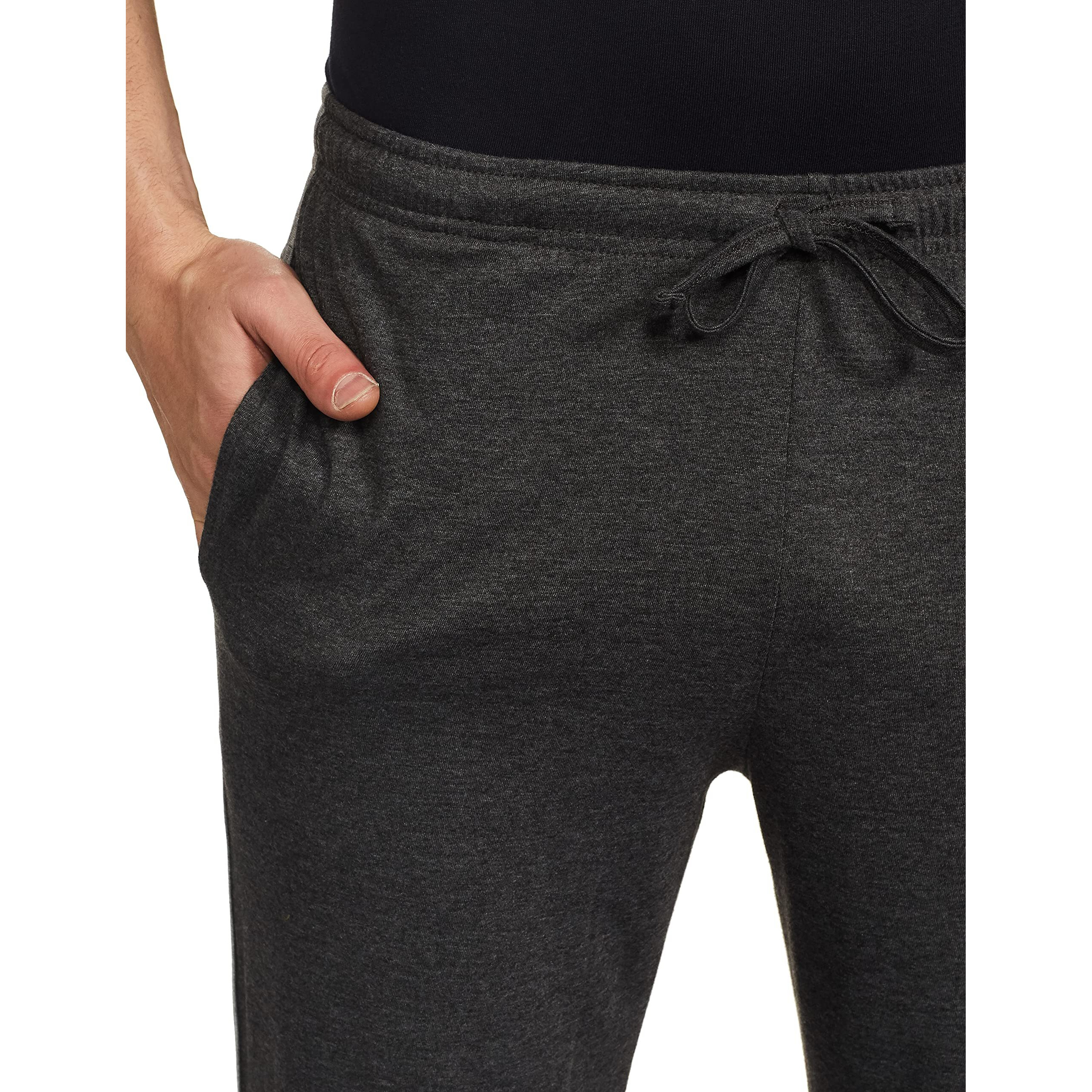 Amazon Brand - Symbol Men's Track Pant | Casual Night Wear | Sweatpants | Pajama (Sports | Gym | Yoga) - Regular Fit (Anthra Mel_L)