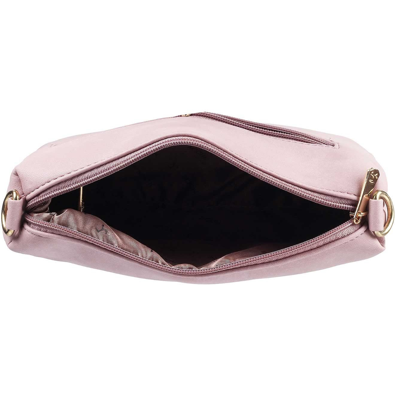 Mochi Women Pink Zip Top Sling Bag (66-7549)