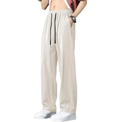 GRECIILOOKS Mens Casual Poly Lycra Regular Fit Track Pant (TP-1090-S-CREAM)