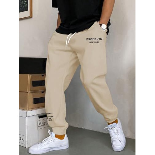 Lymio Men Joggers ||Track Pant for Men || Men Joggers || Printed Joggers (TP-42-44) (in, Alpha, 2XL, Apricoat)