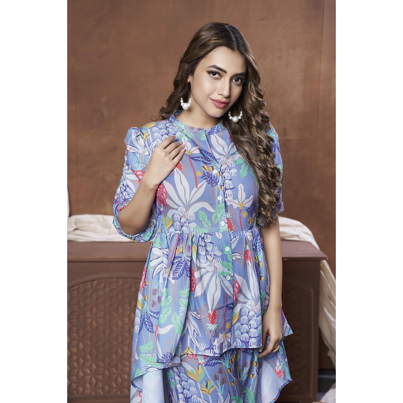 Leriya Fashion co ord Set for Women | Summer co ord Set for Women | Formal co ord Set for Women | Women co ord Set (Small, Grey)