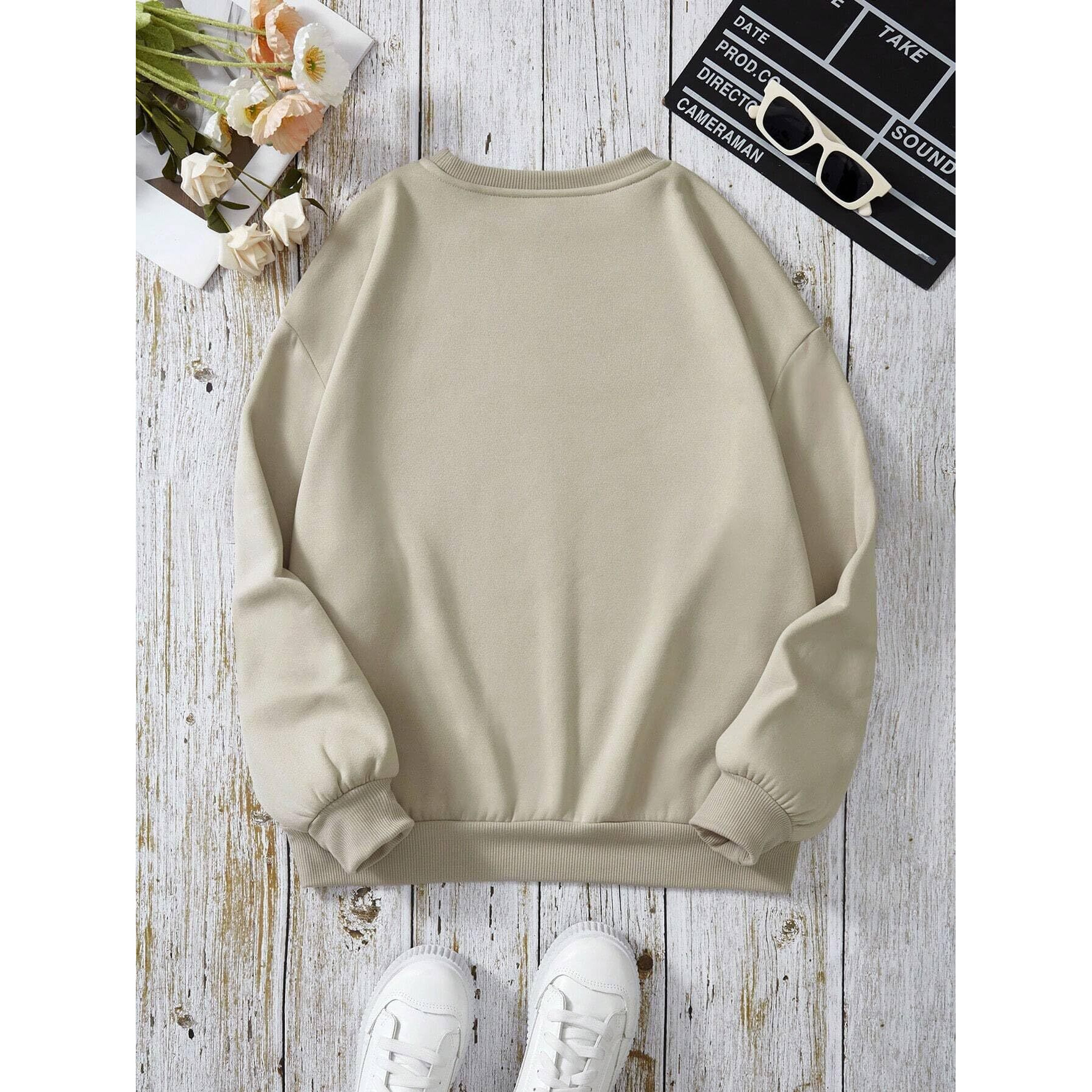 TAGAS Women's Fleece Regular Fit Hooded Neck Sweatshirt (Wss-2-Duck-Beige-Xl)