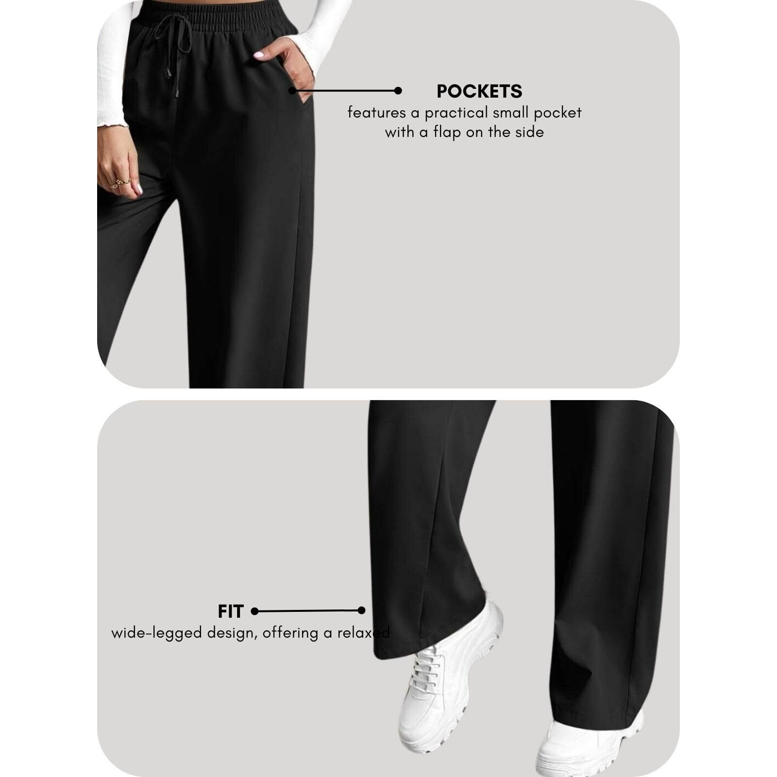 Leriya Fashion Trouser For Women | High Waist Trouser For Women | Summer Track Pants For Women | Casual Trousers For Women (X-Large, Black)