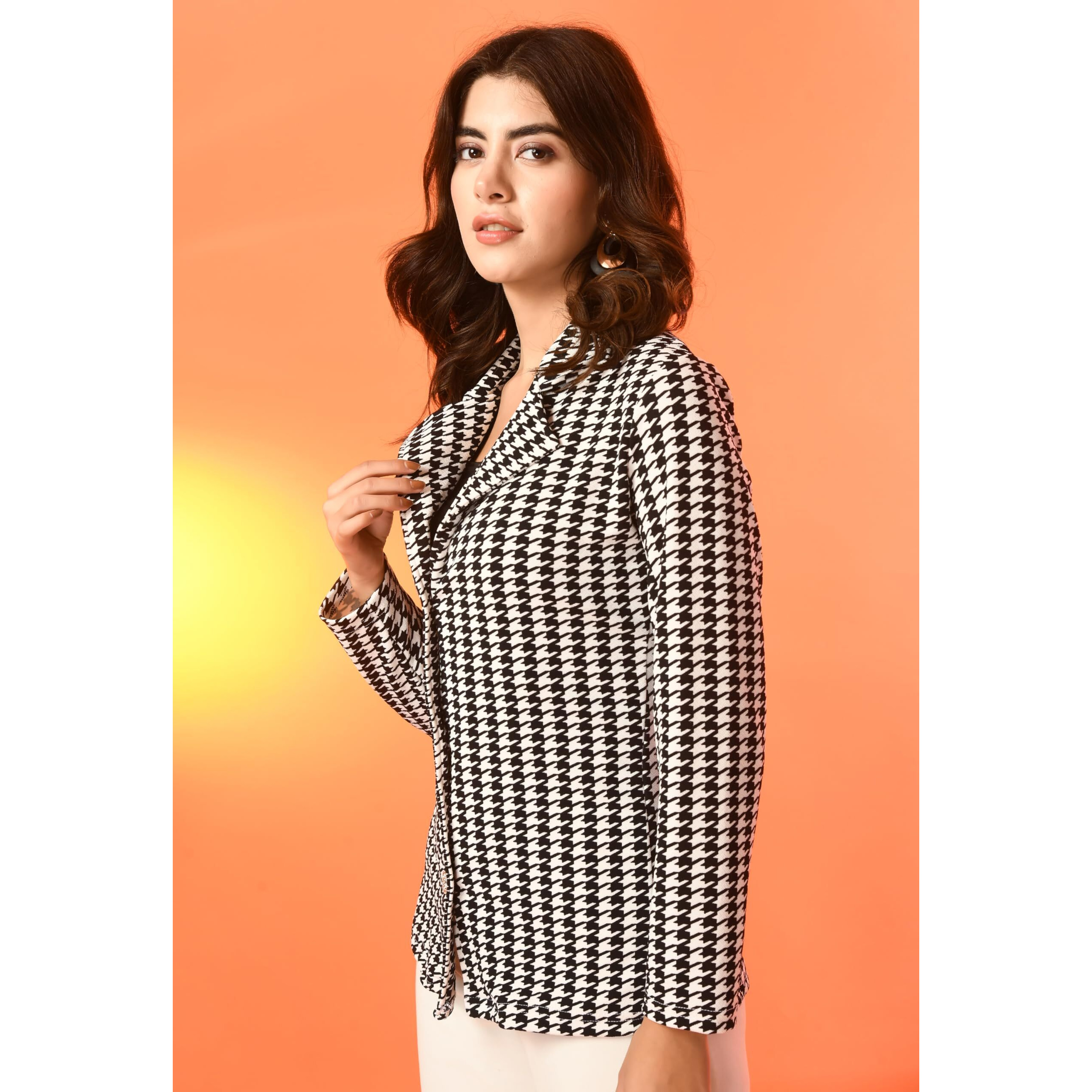 IUGA Women Jacket Style Full Sleeve Pink Blazer
