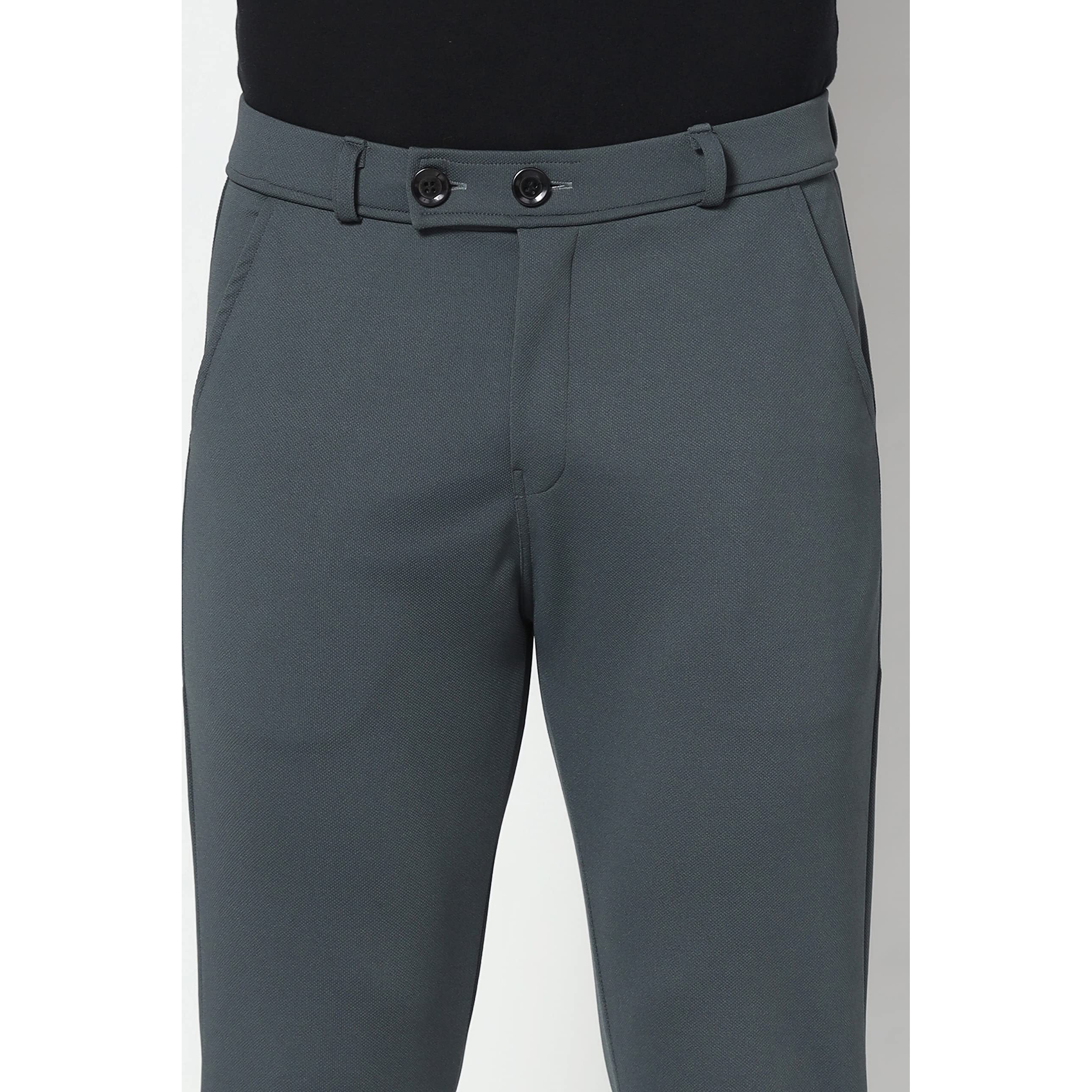 TOPLOT Men's Regular Fit Causal Trouser (Trouser-5068-Teal-30)