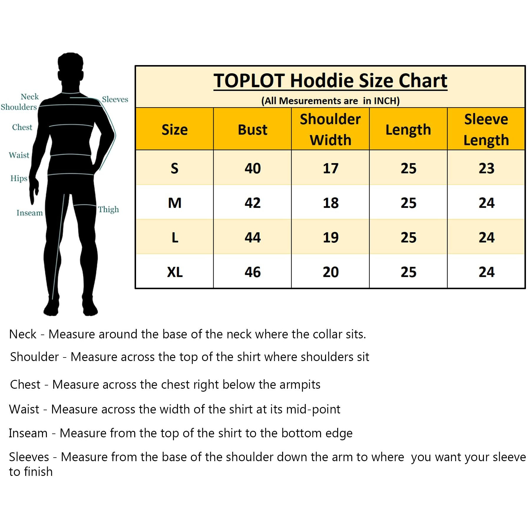 TOPLOT Men's Causal Solid Woolen Blend Hoodie with Hooded Neck (Mens-Hoodie-5047-Black-XL)
