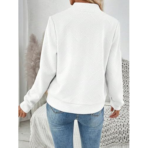 Shasmi Women's White Polyester Solid Color Long Sleeve Zip Up Bomber Casual Baseball Spring & Autumn Solid Texture Baseball Collar Jacket (JW 150 White M)