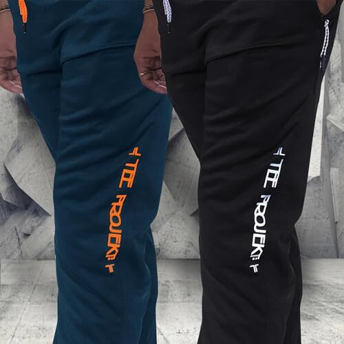Pinkmint Men Combo Track Pant with Lycra Elastic Jogger Suitable for Active Wear, Jogger Yoga Wear, Sports (Pack of 2)