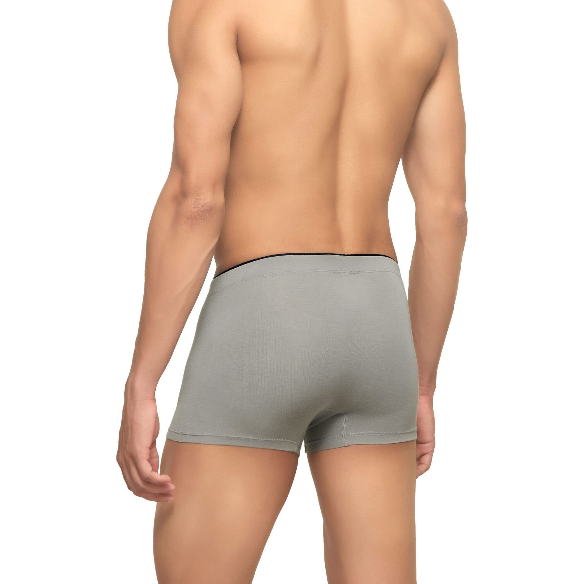 XYXX Men's Underwear Uno IntelliSoft Antimicrobial Micro Modal Trunk Pack of 2 (Black  Heather Grey M)