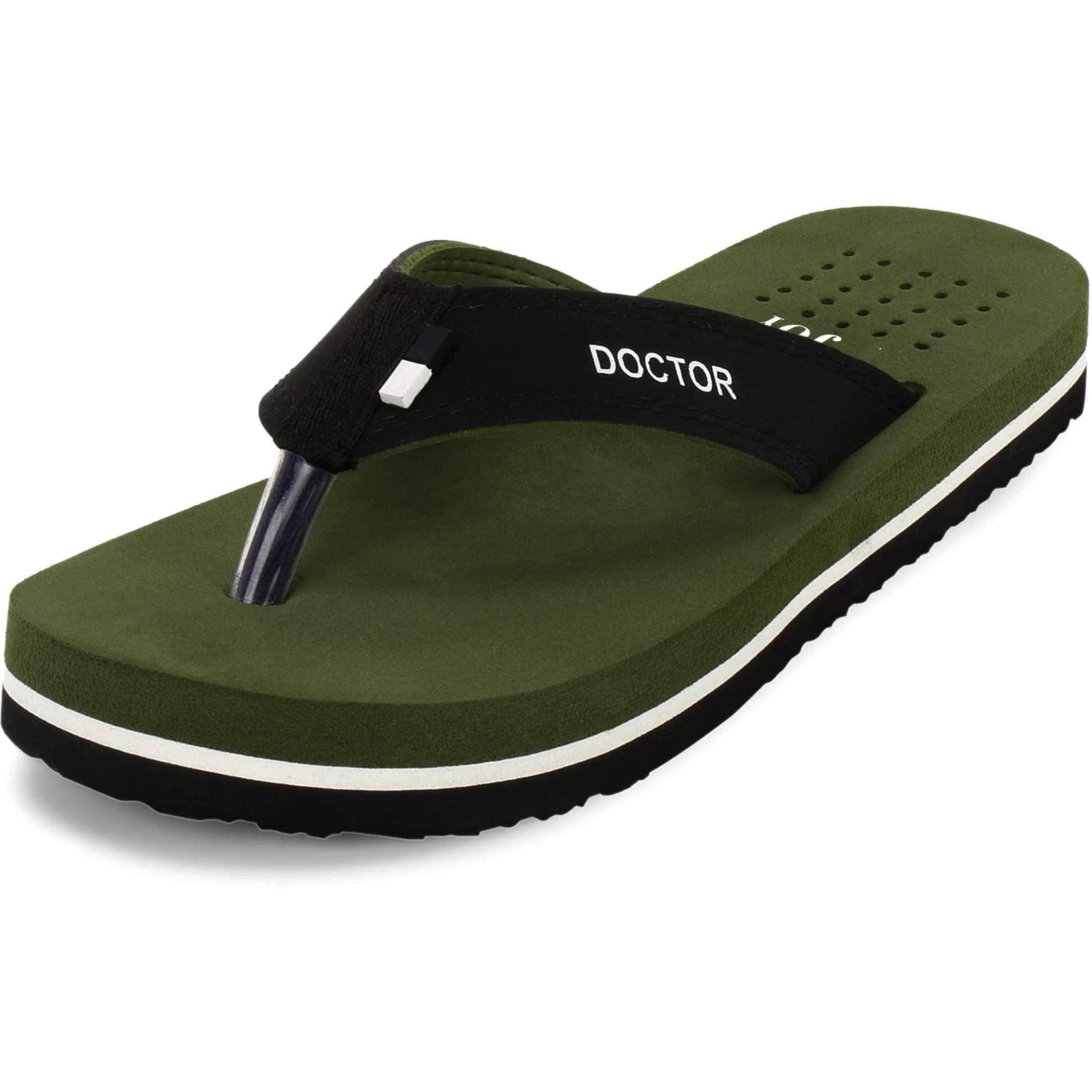 ORTHO JOY Men's Green Slippers - 8 Uk