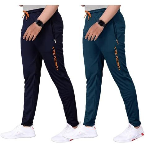 Pinkmint Men Combo Track Pant with Lycra Elastic Jogger Suitable for Active Wear, Jogger Yoga Wear, Sports (Pack of 2)