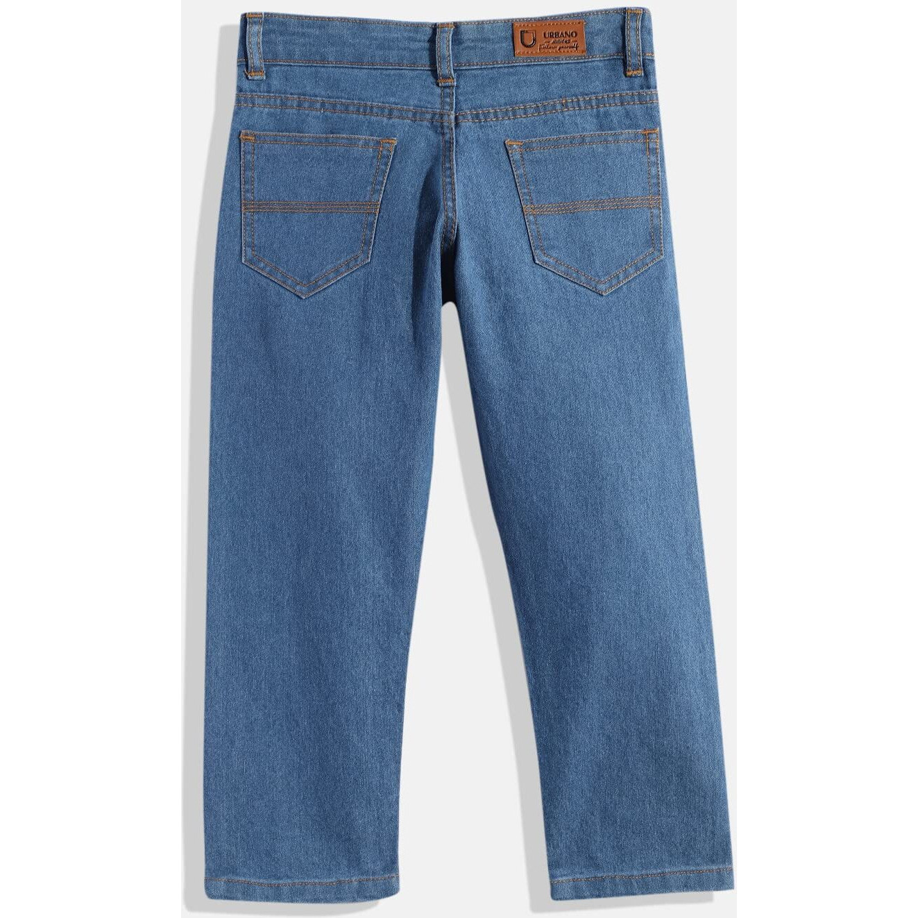 Urbano Juniors Boy's Light Blue Slim Fit Washed Denim Jeans Stretch (junepsboy-lblue-11-12)