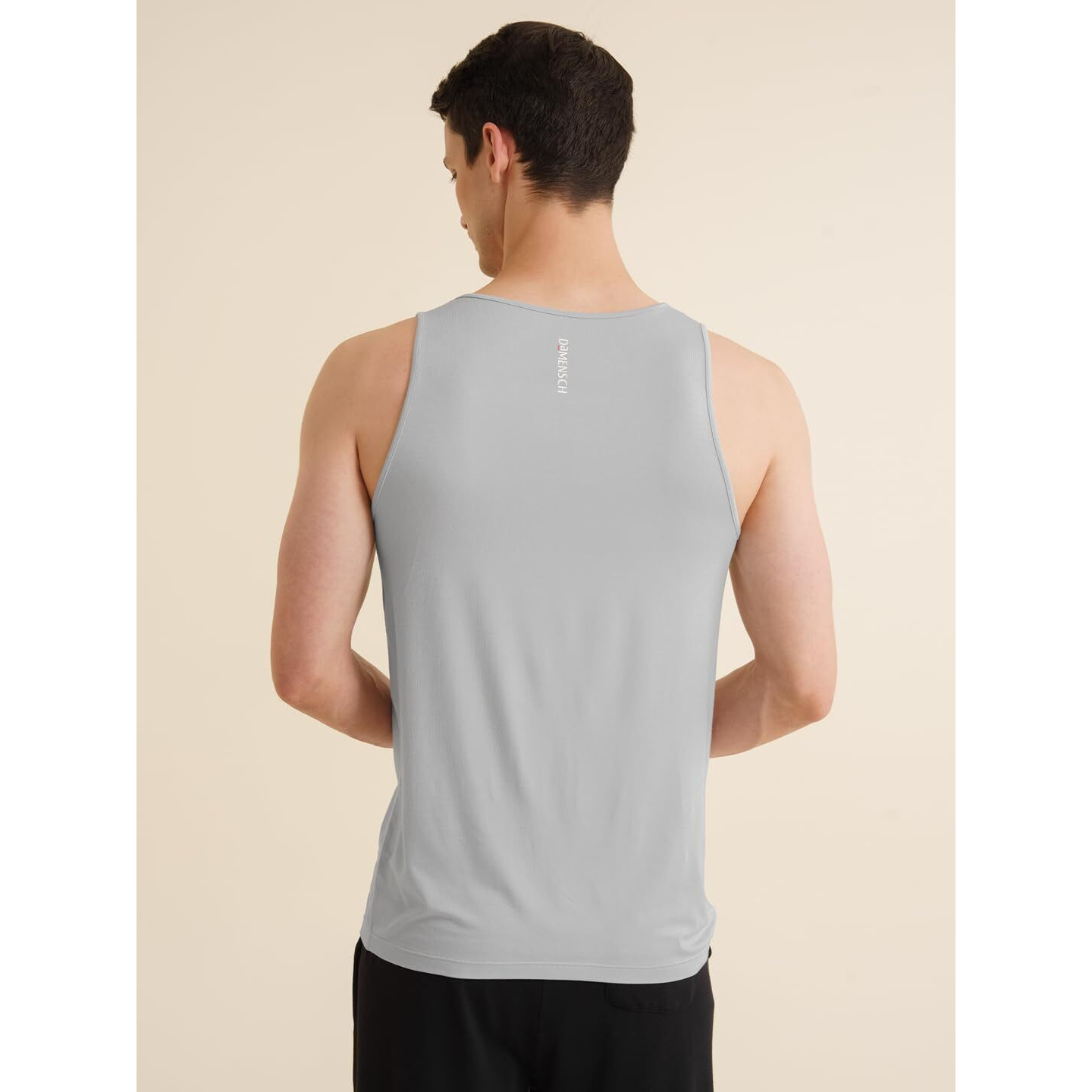 DAMENSCH Men's Rayon Fabric NEO-Skin Anti-Microbial Slub Anti-Odour-Bamboo Vest, Round Neck- Crisp Grey- Medium
