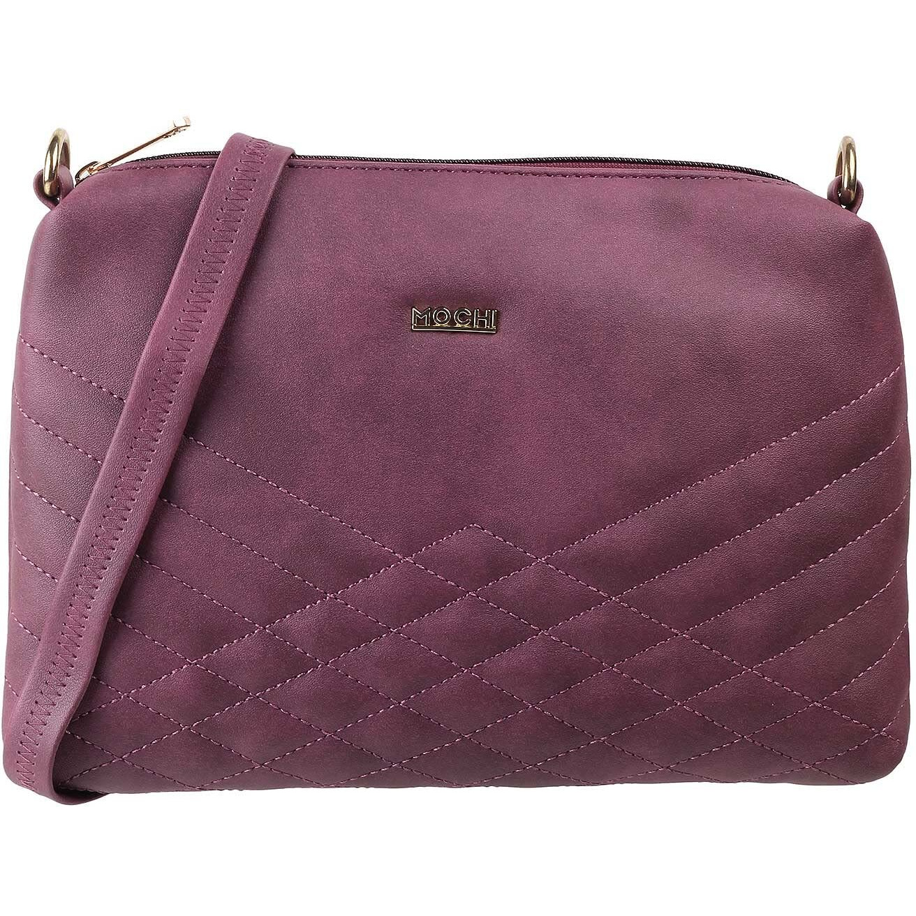 Mochi Women Purple Zip Top Sling Bag (66-7549)