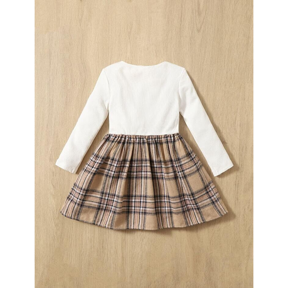 TAGAS Baby-Girl's Polyester Blend A-Line Knee-Length Dress (KD-137-WHITE-2_White_2 3 Years)