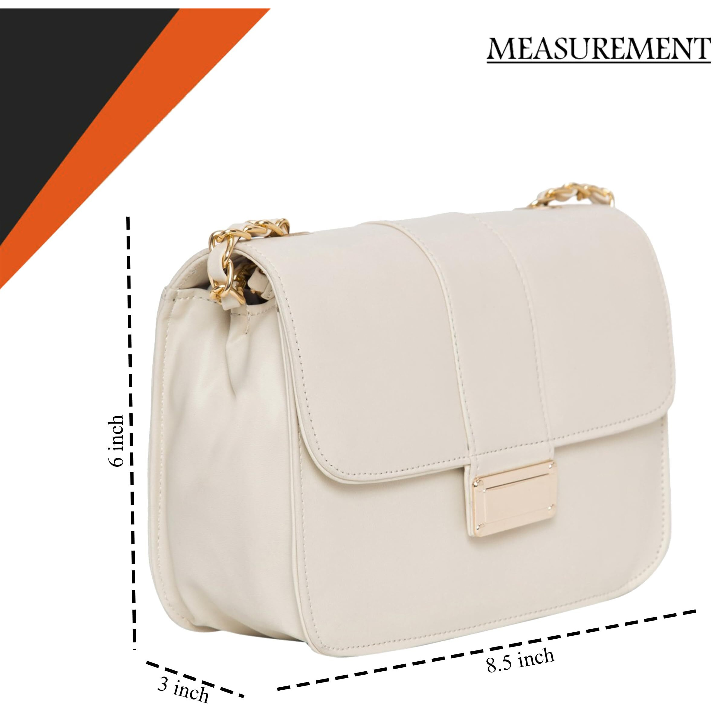 ADISA Women's Sling Bag (Off White)