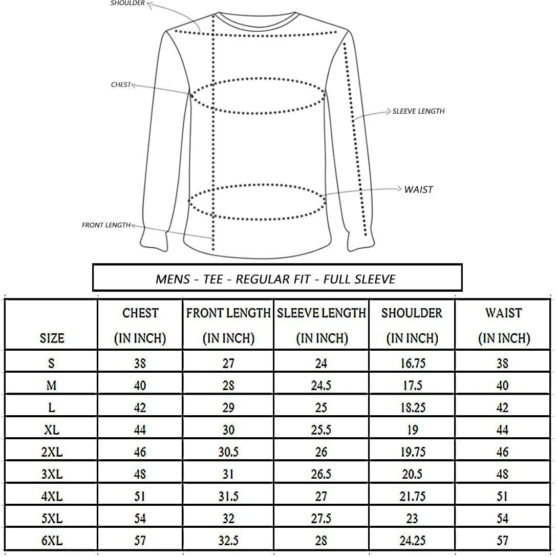 Bewakoof Men's Printed 100% Cotton T-Shirt - Regular Fit, Round Neck, Full Sleeves Blue
