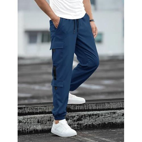 Track Pant for Men || Track Pants || Plain Track Pant (Track-06-08) (in, Alpha, S, Blue)