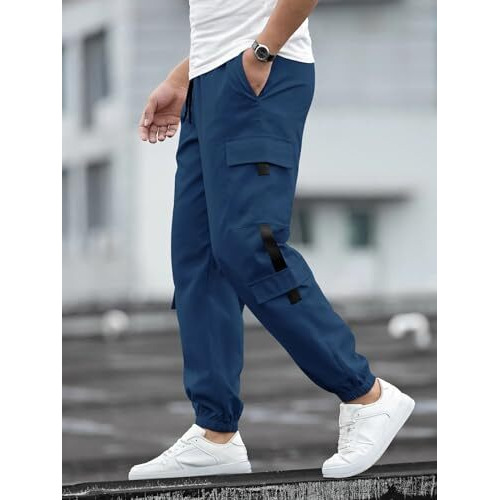 Track Pant for Men || Track Pants || Plain Track Pant (Track-06-08) (in, Alpha, S, Blue)