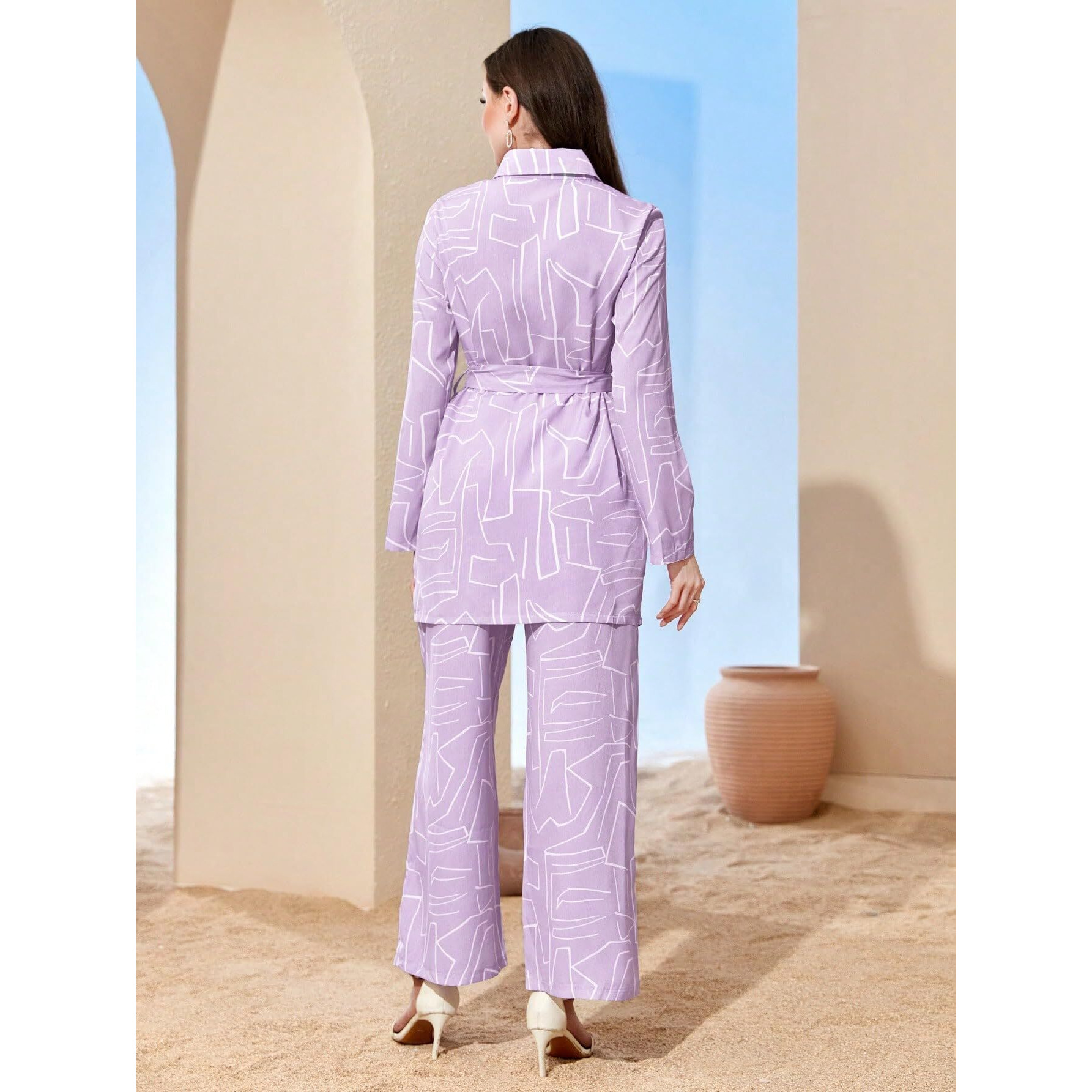 Leriya Fashion co-ord Set for Women Summer| co-ord Set for Women (Large, LavenderBlush)