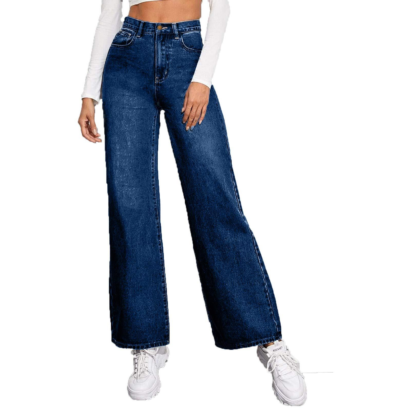 KOTTY Womens High Rise Cotton Lycra Jeans(Faded Blue,28)