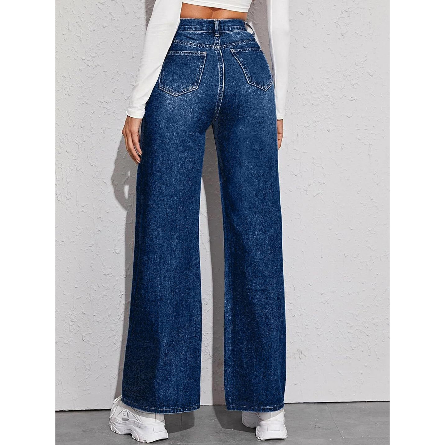 KOTTY Womens High Rise Cotton Lycra Jeans(Faded Blue,28)