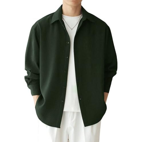 Leriya Fashion Textured Shirts For Men || Casual Shirt For Men || Shirt For Men|| Men Stylish Shirt || Men Fancy Shirt || (Lf-Ms-6138-S-Green)