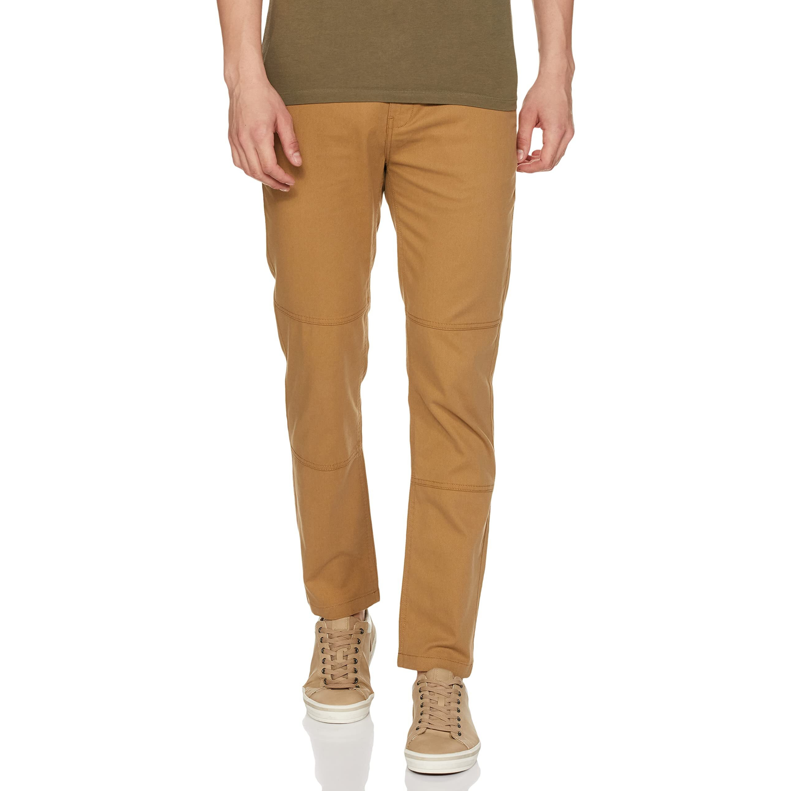 Amazon Brand - INKAST Men's Regular Casual Pants (A22-INK-CTR-109_Khaki 1_36)