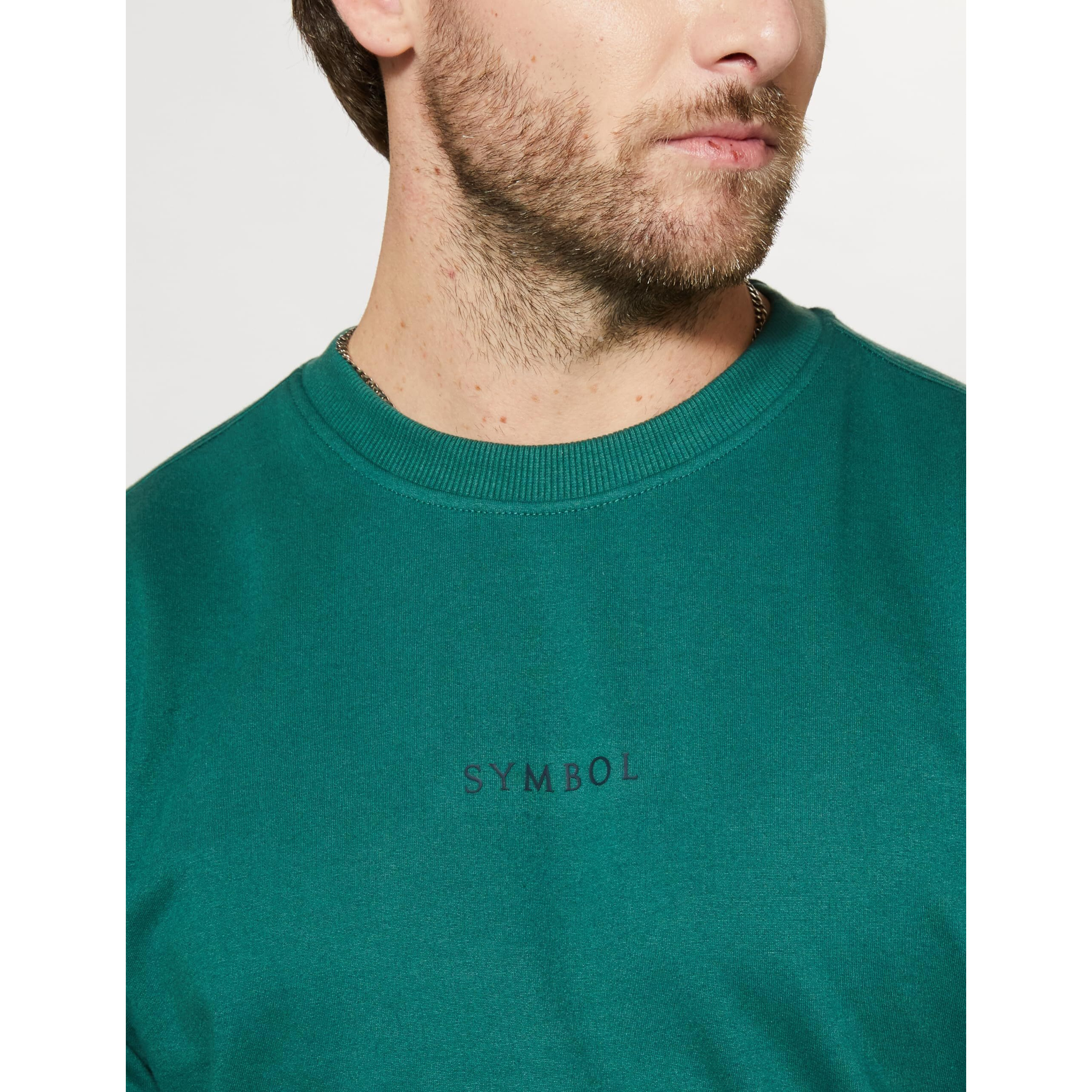 Amazon Brand - Symbol Men's Cotton Blend Crew Neck Sweatshirt(SY-A22-SW-16_Post Green_M_Post Green_M)