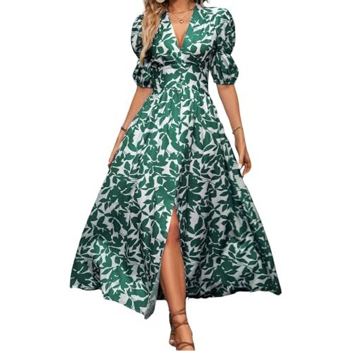 GRECIILOOKS Rayon Fit and Flare Ankle Length One Piece Maxi Bodycon Dresses Midi Dress for Women (GL-WD1219_Green