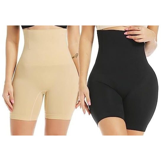 KROYWEN Women's Tummy Tucker High Waist Shapewear (Skin,Black)