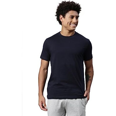 Levis Mens Plain Regular Fit T-Shirt (PR680613_Navy Blue M)