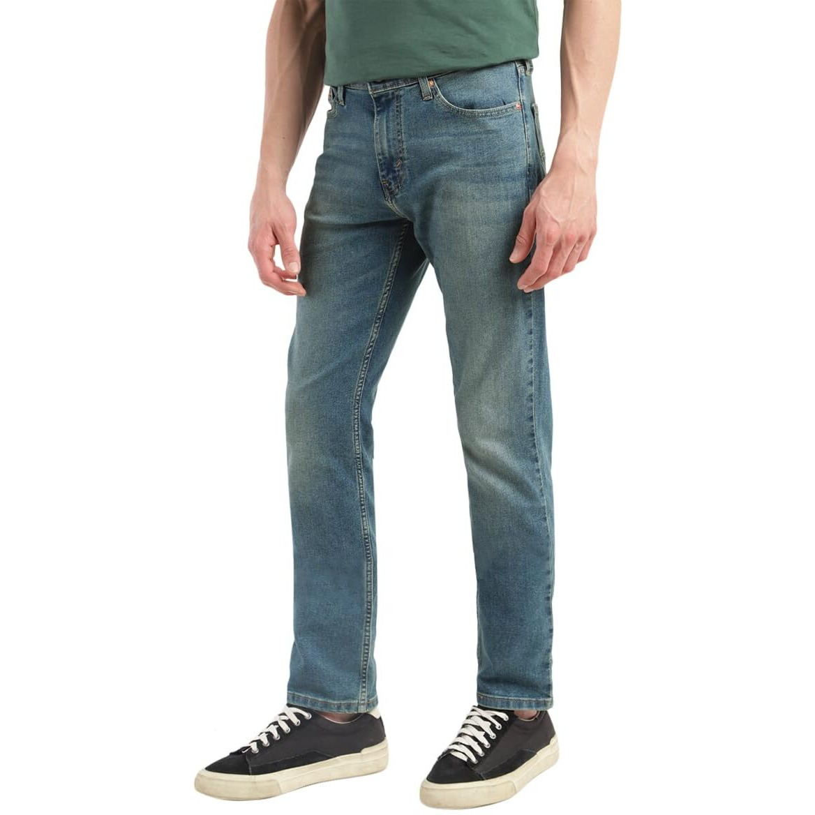 Levis Mens 511 Slim Fit Mid-Rise Heavy Fade Stretchable Jeans