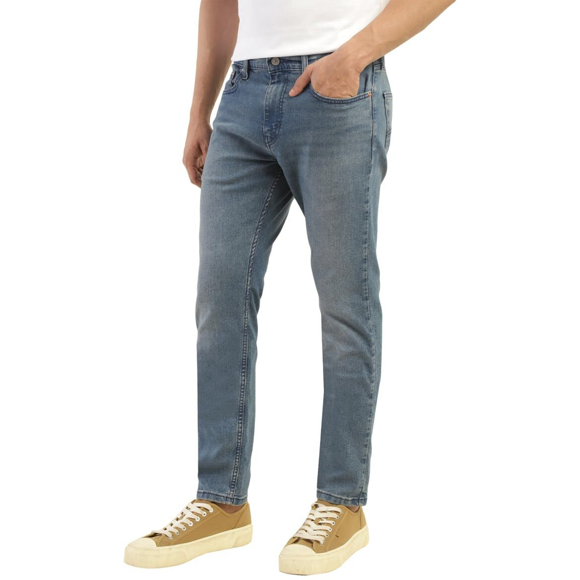 Levis Mens 512 Slim Tapered Fit Mid-Rise Jeans Light Blue