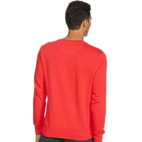 Levis Mens Cotton Crew Neck Regular Fit Sweatshirt (59638-0149_Poppy Red_Medium)