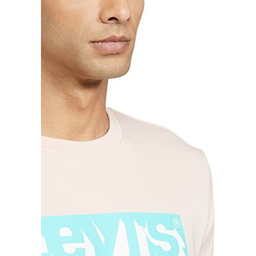 Levis Mens Cotton Crew Neck Regular Fit Sweatshirt (59638-0162_Peachy Keen Pink_Small)