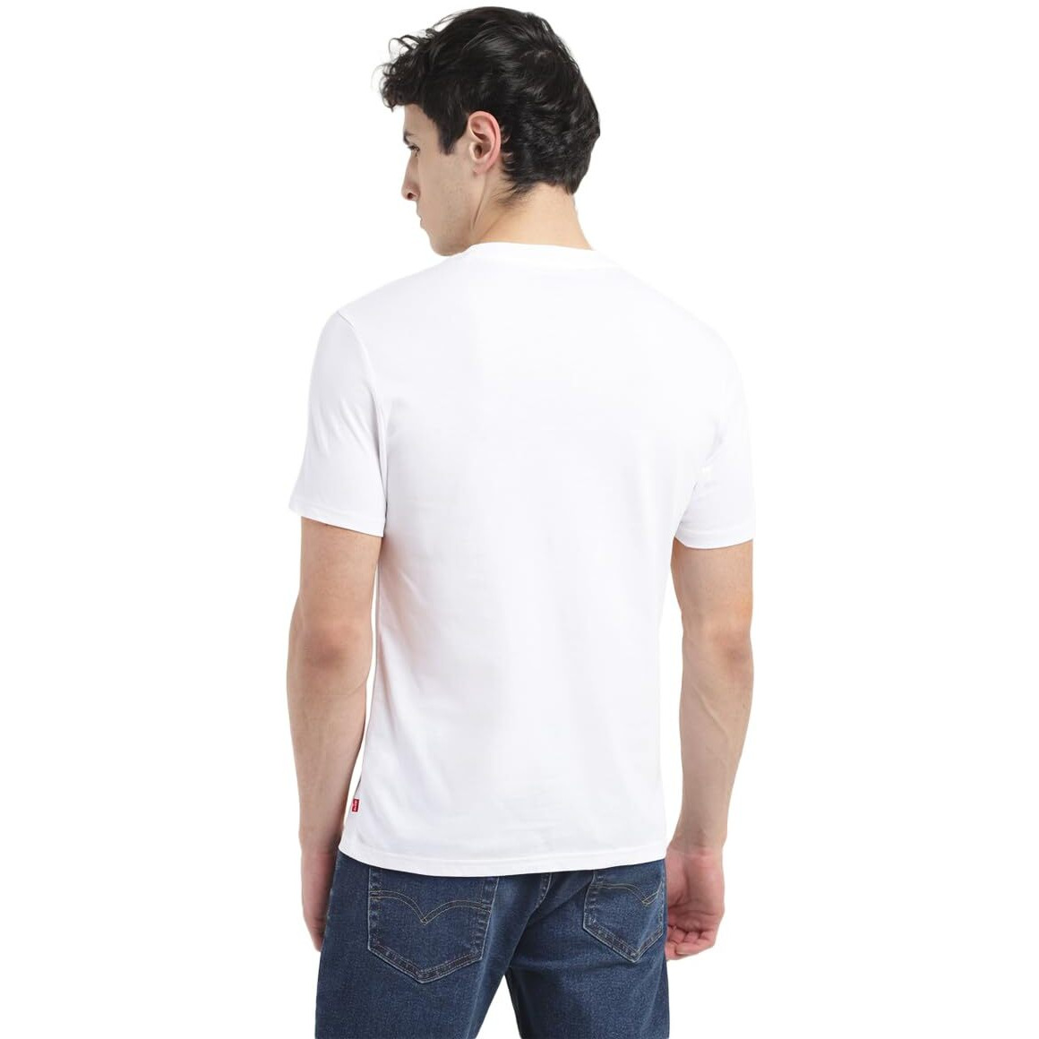 Levis Mens Crew Neck Regular Fit Graphic T-Shirts White