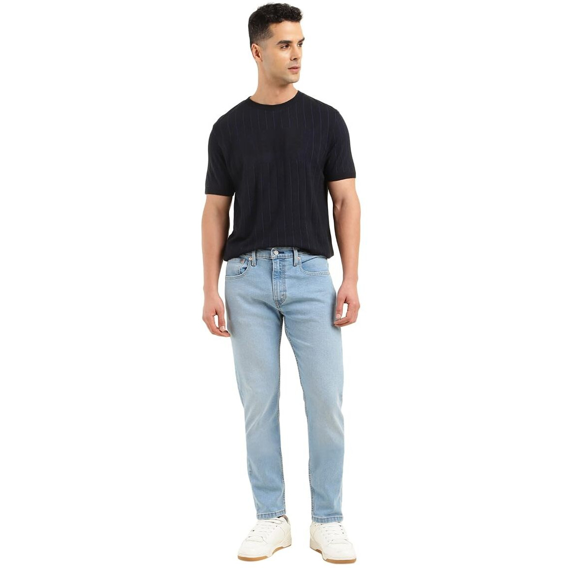Levis Mens 512 Slim Tapered Fit Mid-Rise Jeans Light Blue