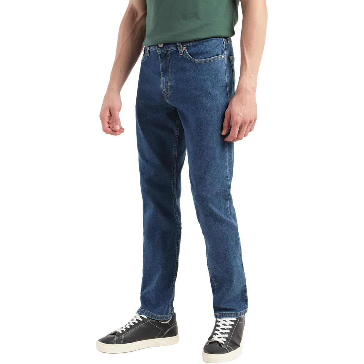 Levis Mens 511 Slim Fit Mid-Rise Stretchable Jeans Blue