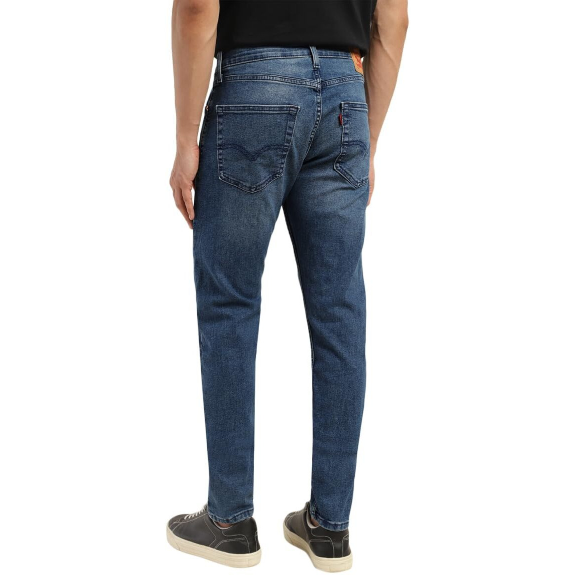Levis Mens 512 Slim Tapered Fit Mid-Rise Jeans Navy
