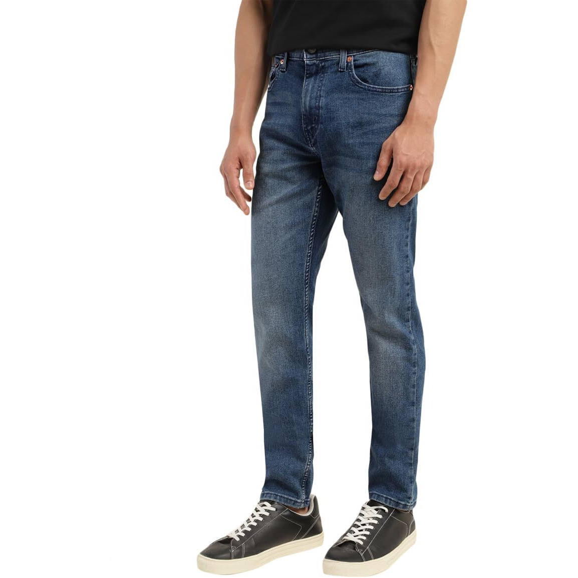 Levis Mens 512 Slim Tapered Fit Mid-Rise Jeans Navy