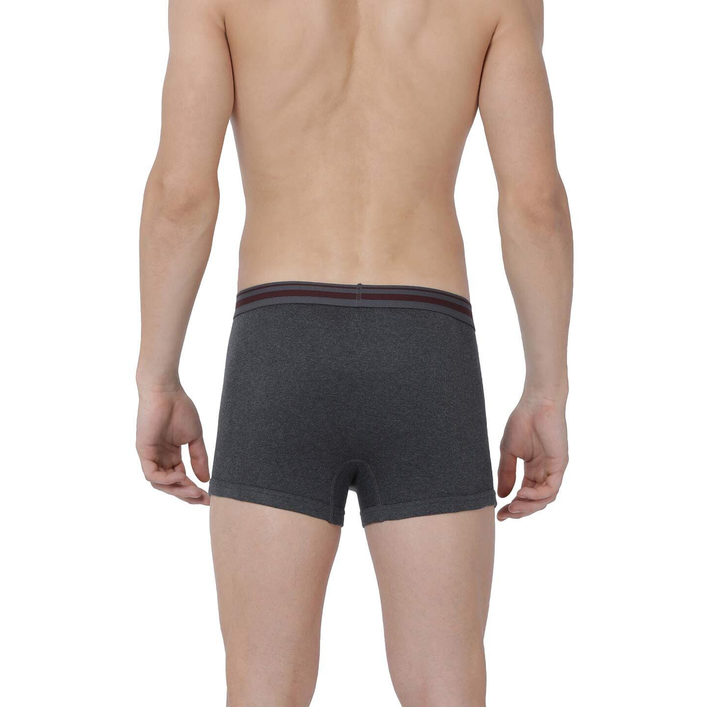 Levis Mens Cotton Style 003 Comfort Regular Fit Solid Trunk (Pack of 2) (003-TRUNK-DK GMEL/BLK-P2_Dark Grey Melange, Black_L)