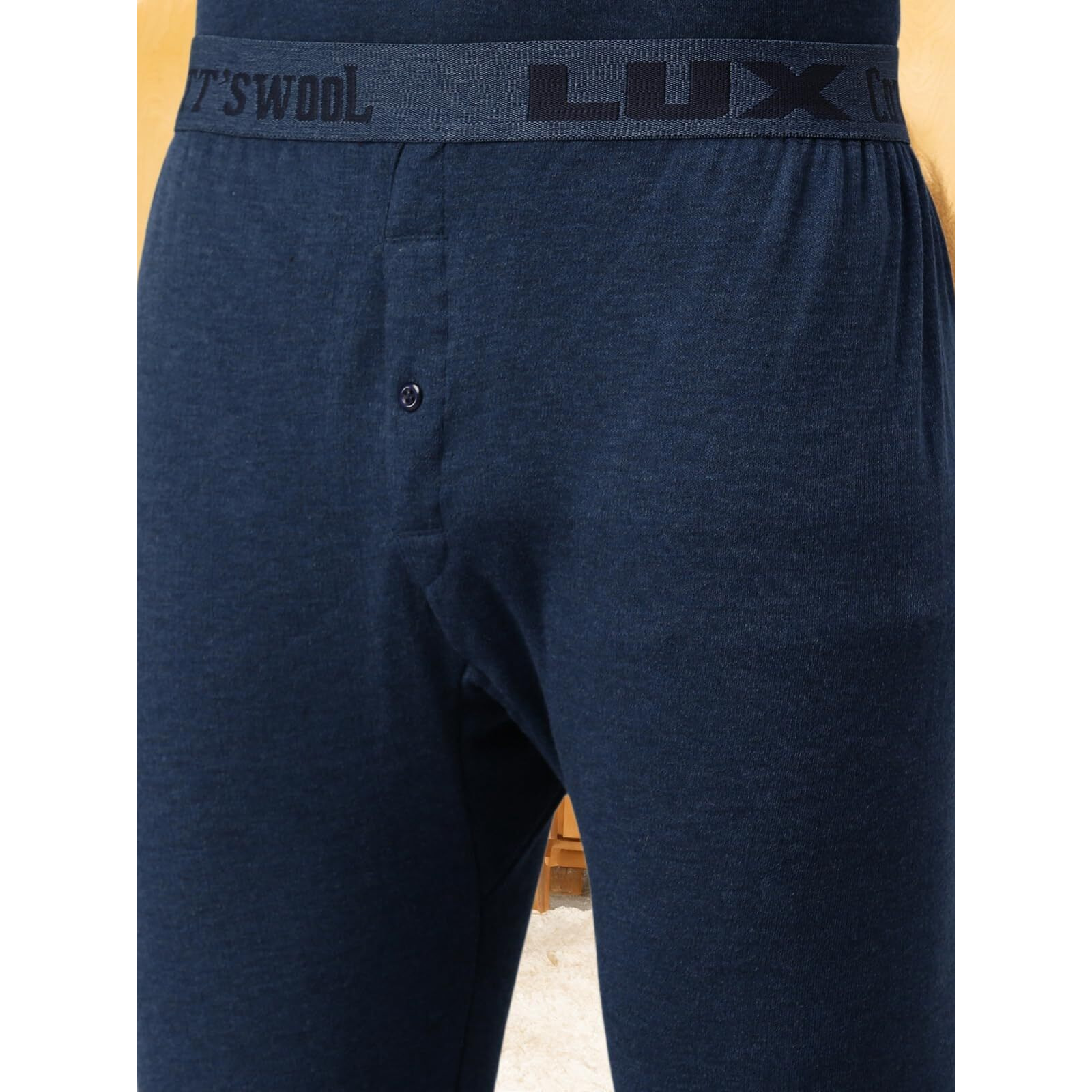 Lux Cottswool Mens Cotton Thermal Set (COTT_Blue_FS_RN_TRO_Set_85)