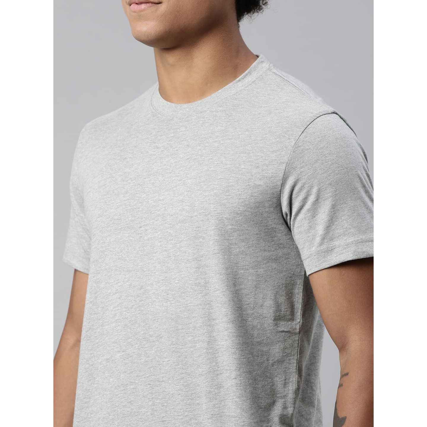 Levis Mens Plain Regular Fit T-Shirt (PR680013_Light Grey Melange L)