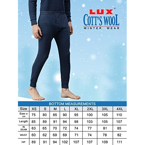 Lux Cottswool Mens Blue1 Premium Thermal Trouser (Size  85cm)