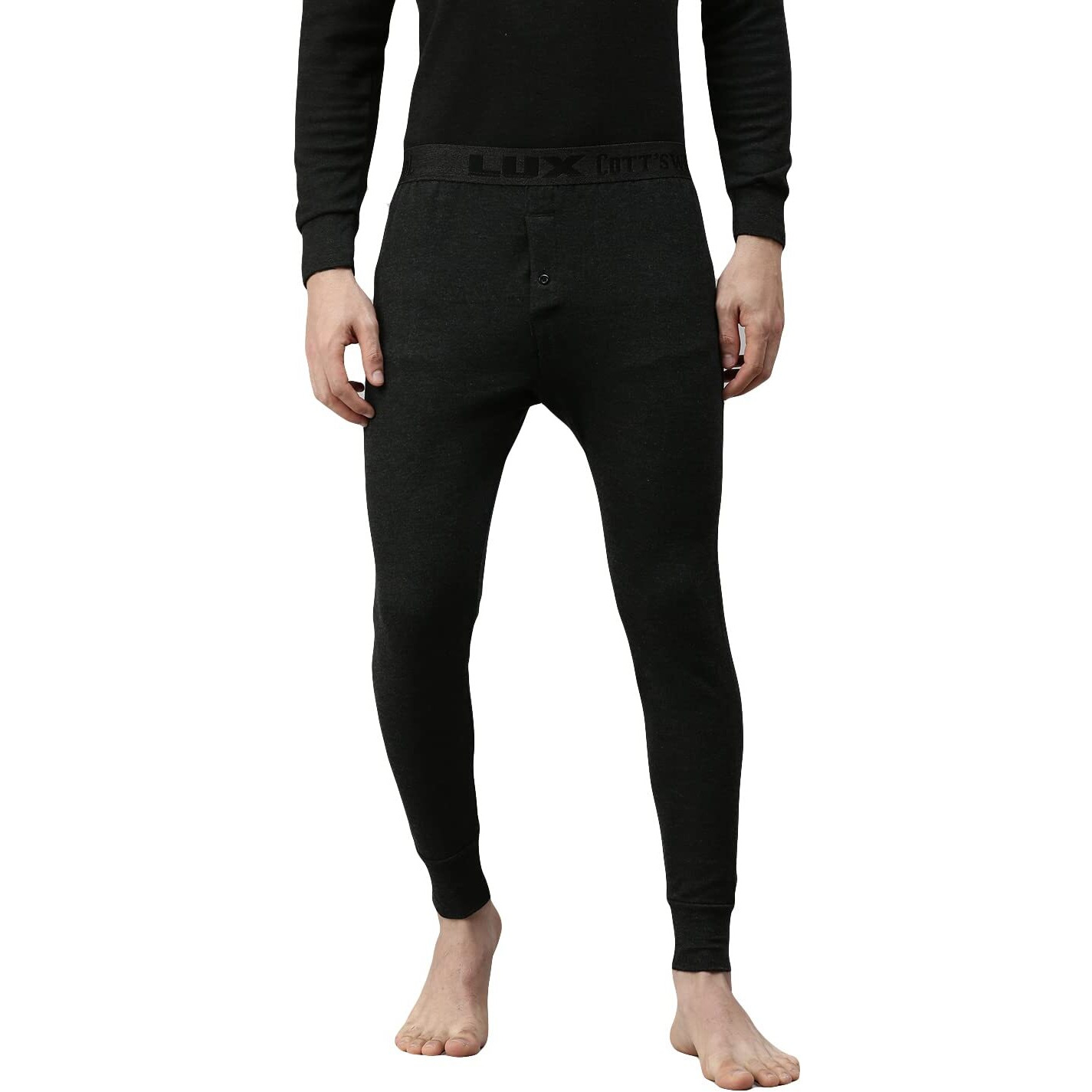 Lux Cottswool Mens Black2 Premium Thermal Trouser (Size  90cm)