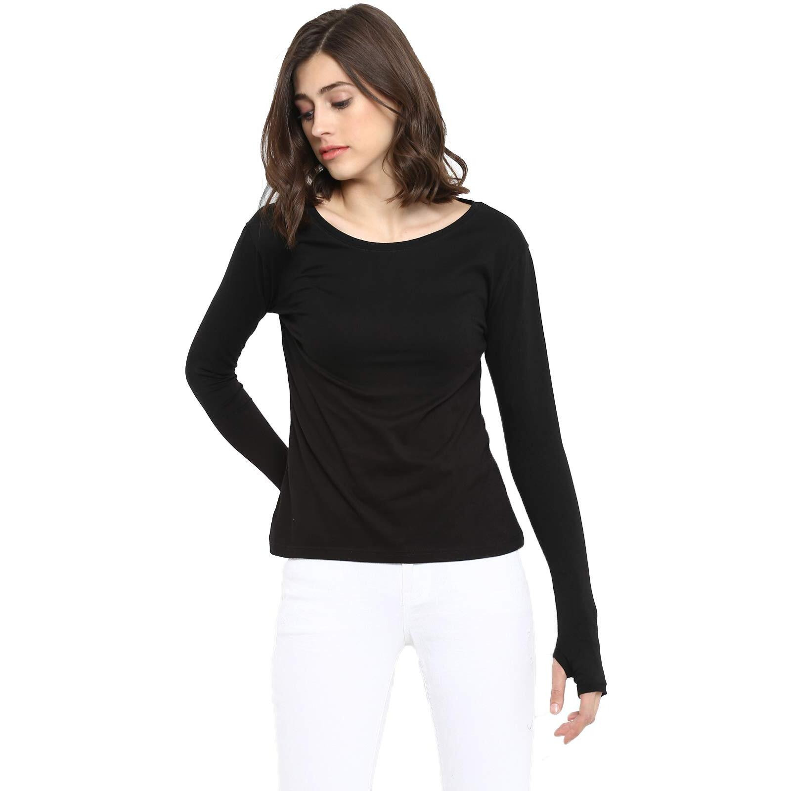Appulse Womens Long Sleeve Thumbopen Tshirt
