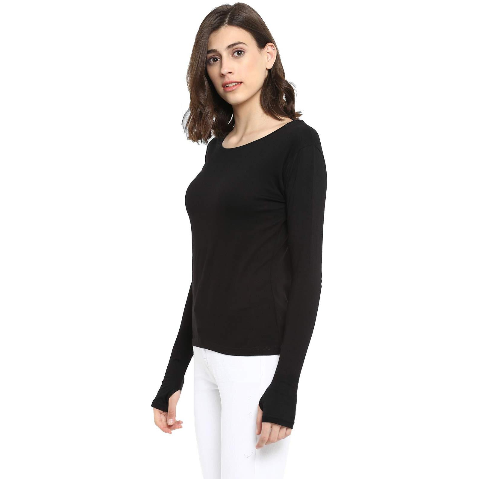 Appulse Womens Long Sleeve Thumbopen Tshirt