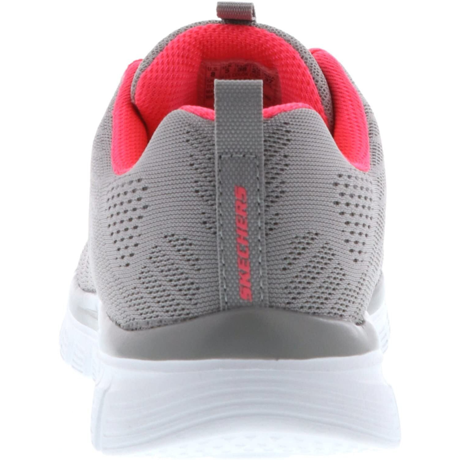 Skechers Women Graceful-Get Connected Gray/Coral Sneakers-5 UK/India (38 EU) (8 US) (12615-GYCL)