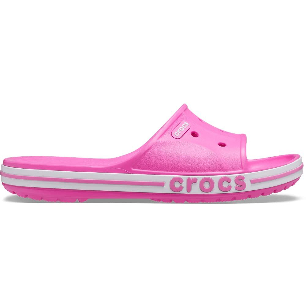 crocs unisex-adult Bayaband Slide ELECTRIC PINK Slide Sandal - 10 UK Men/11 UK Women (M11W13) (205392-6QQ)